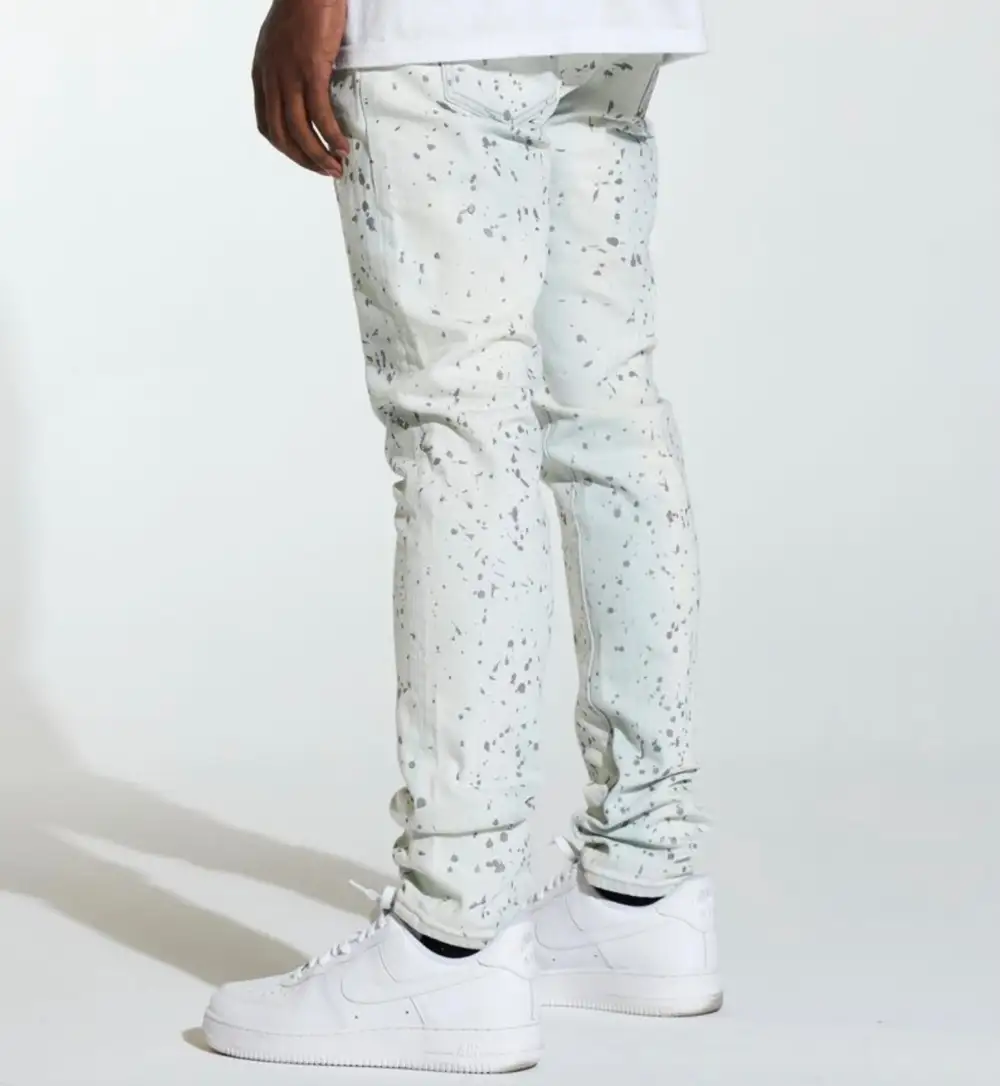 Glitter Finish Slim Jeans