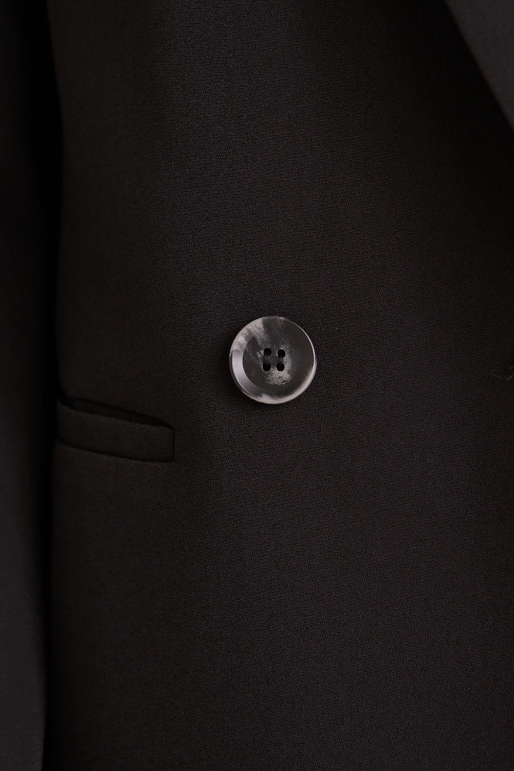 Black Structured Long - Sleeve Blazer