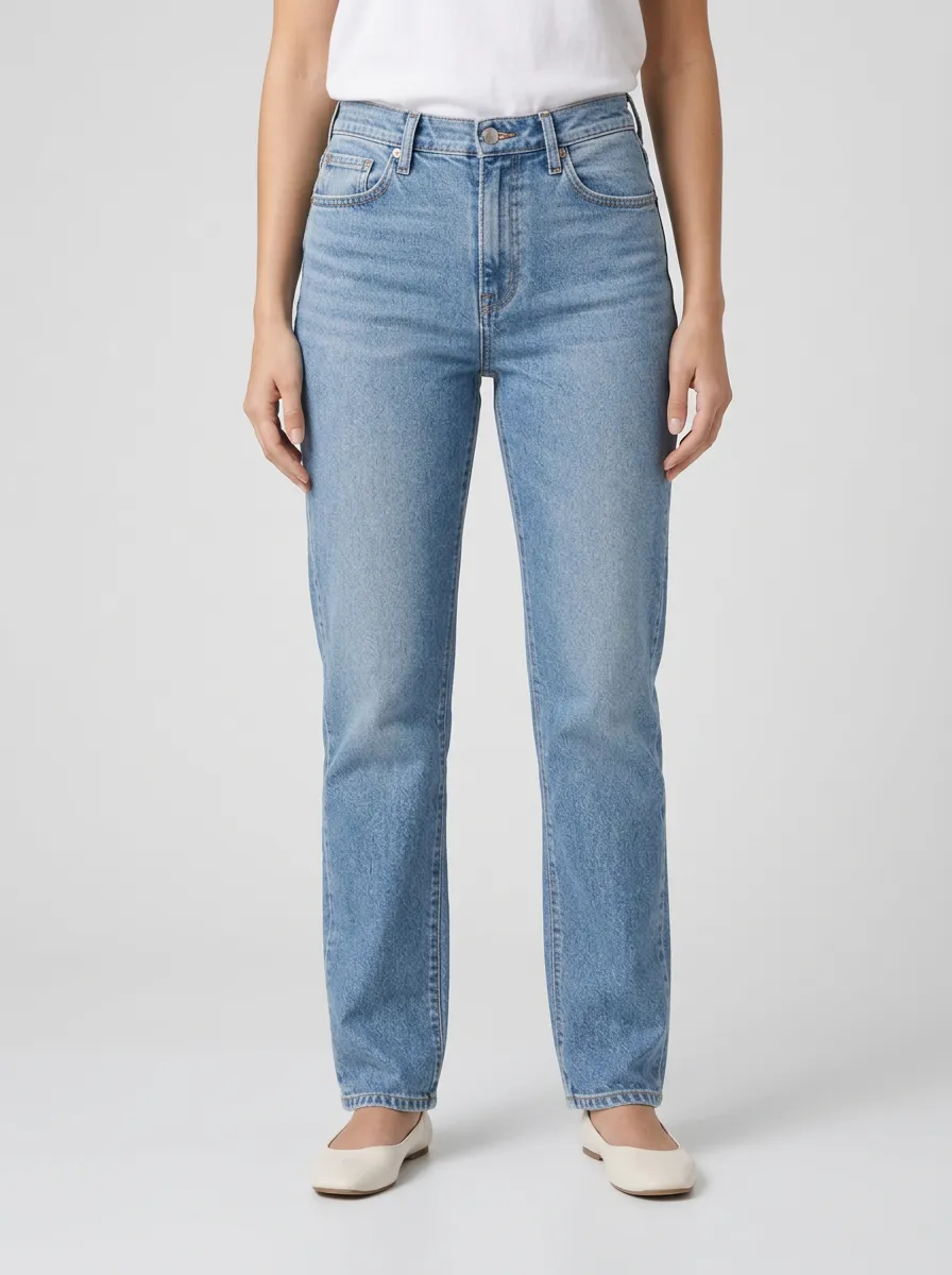 Versatile Washed Jeans