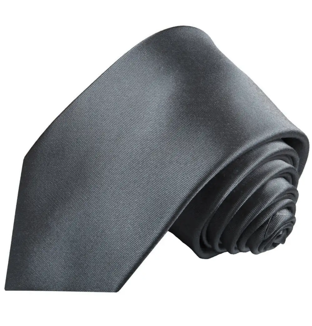 Modern Solid Men's Necktie With Pocket Square