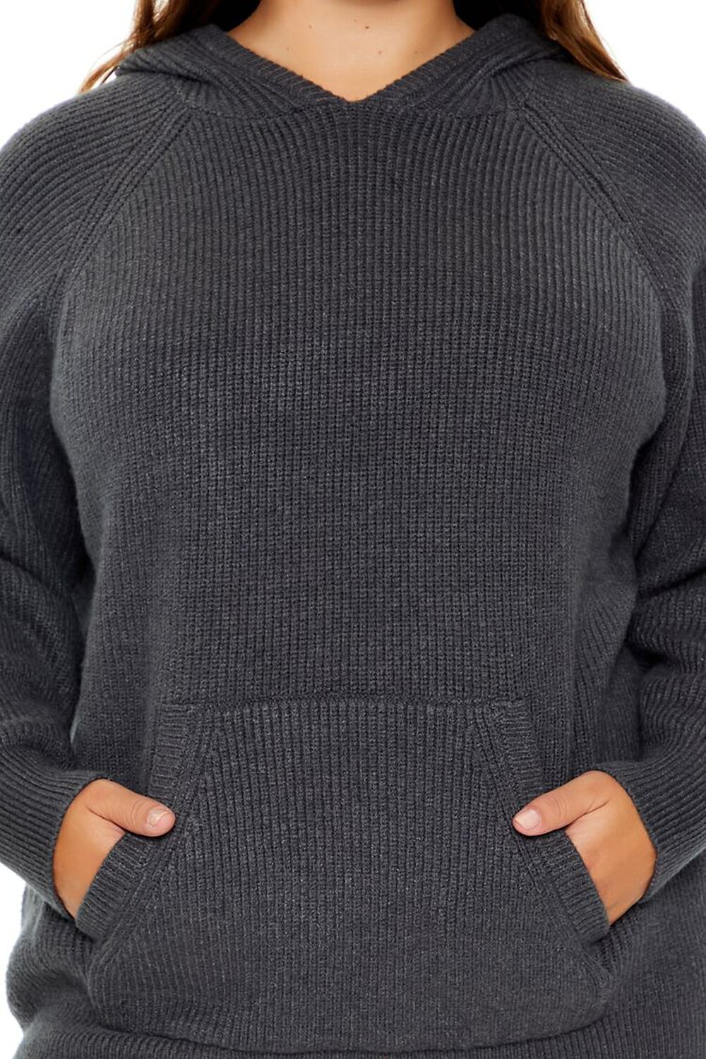 Plus Size Sweater-Knit Hoodie