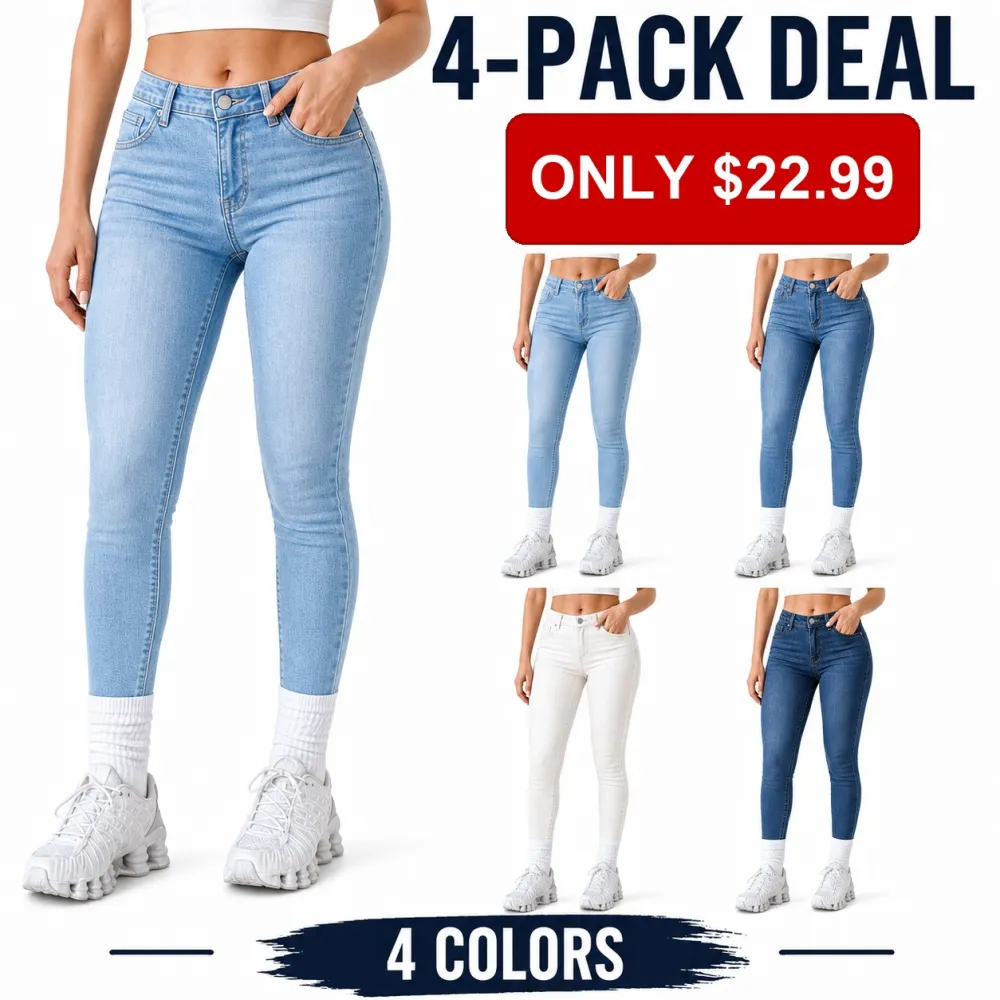 Women's High-Waist Stretch Skinny Jeans