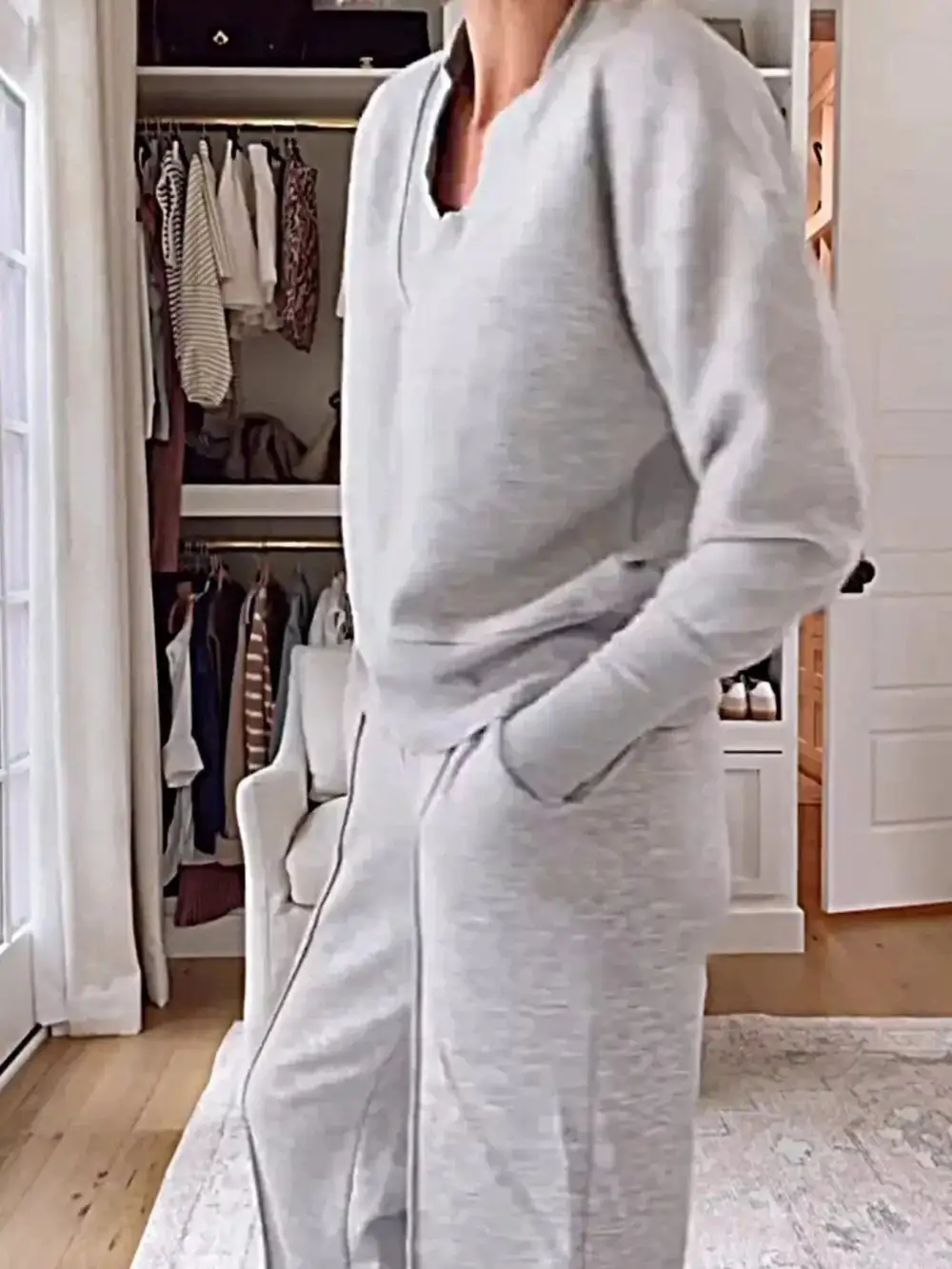 Cozy V Neck Top and Pants Set