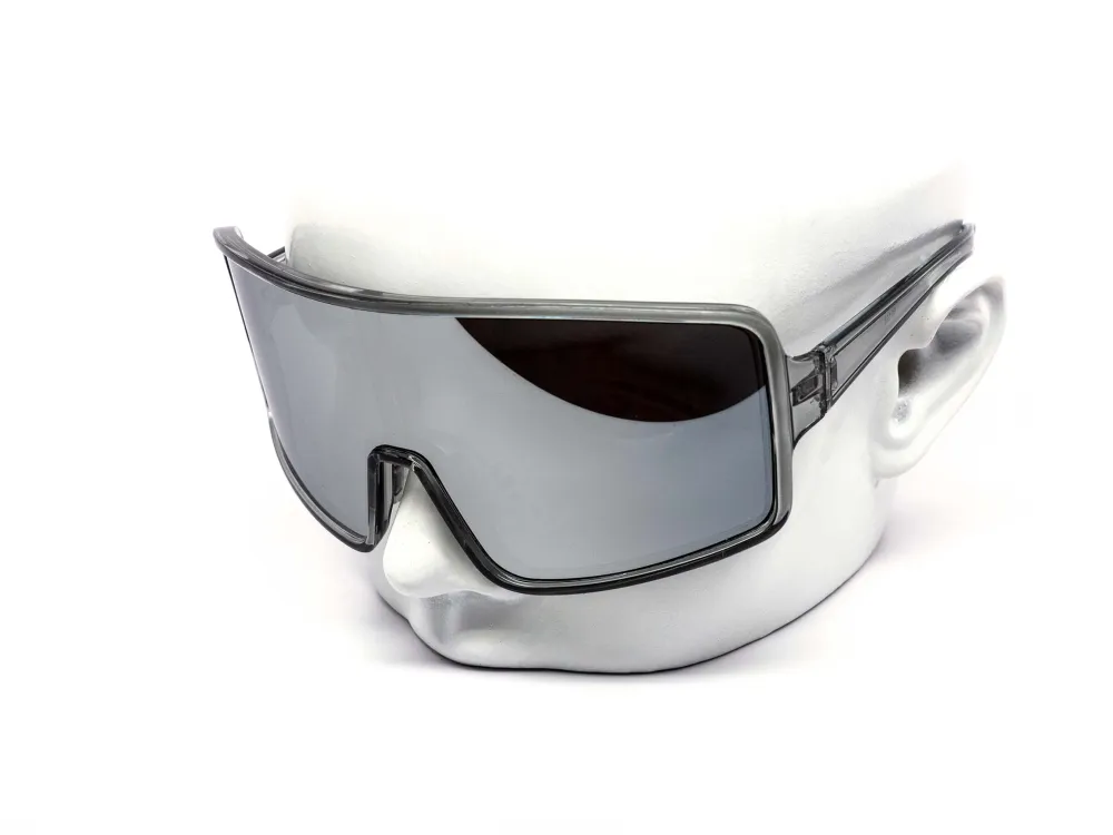 12-Pack Oversized Sport Shield Mirror Full-Frame Sunglasses