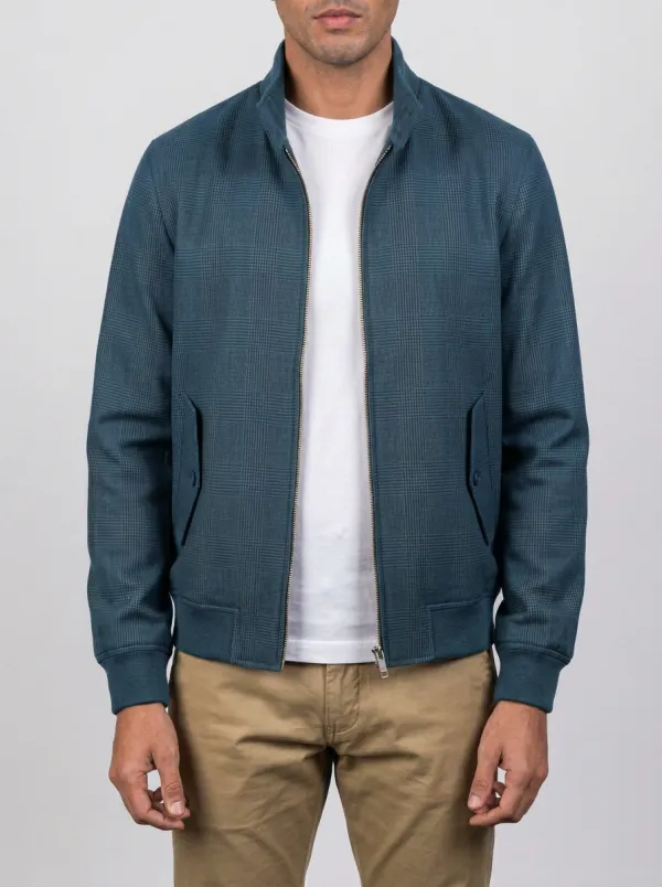 Glen Plaid Zip Jacket