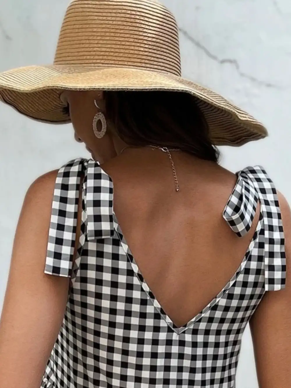 Plaid Tiered Mini Dress