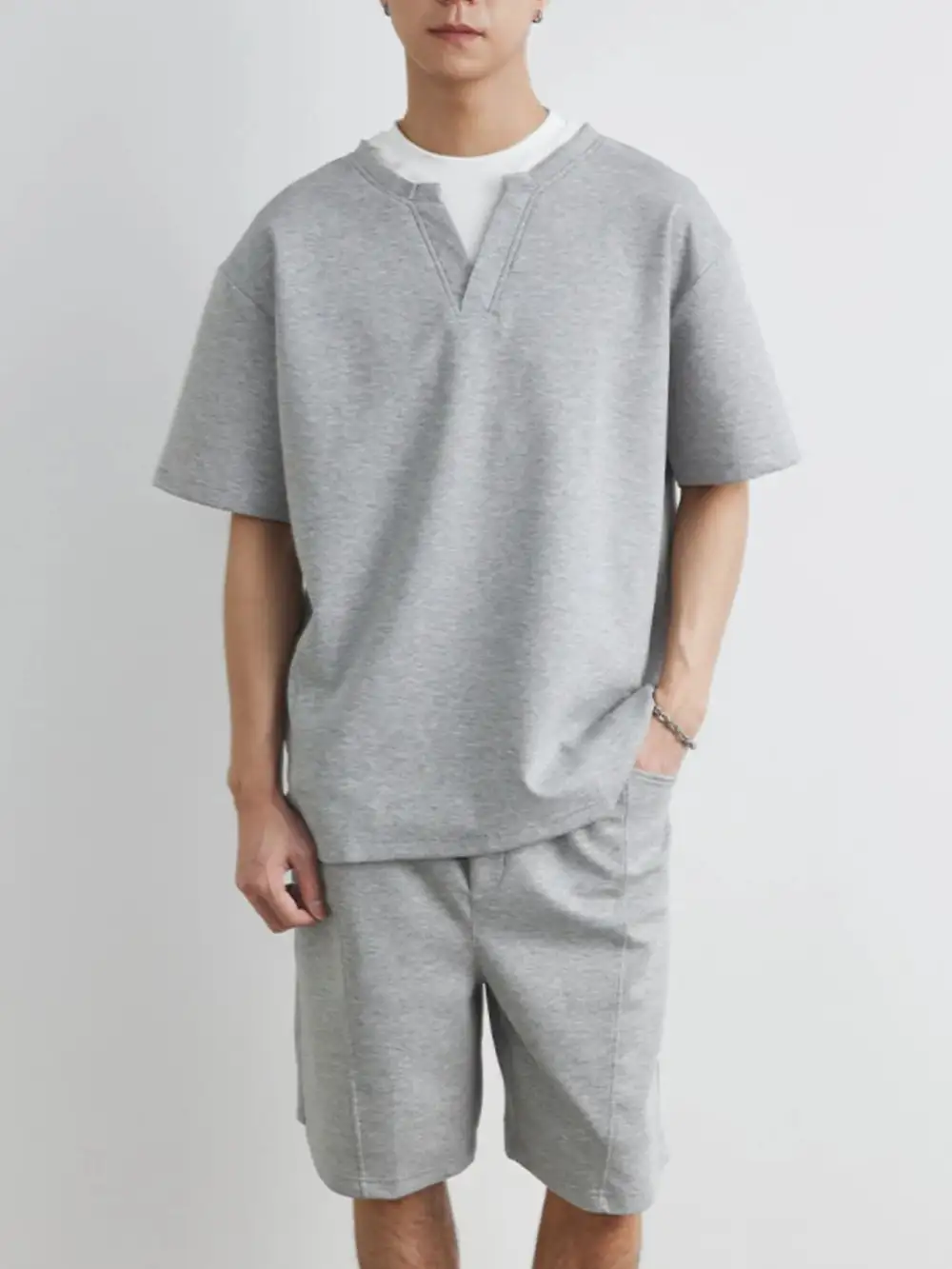 Half-Sleeve Top and Shorts Set