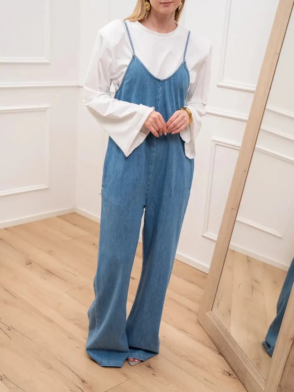 Sundial V Neck Strappy Jumpsuit