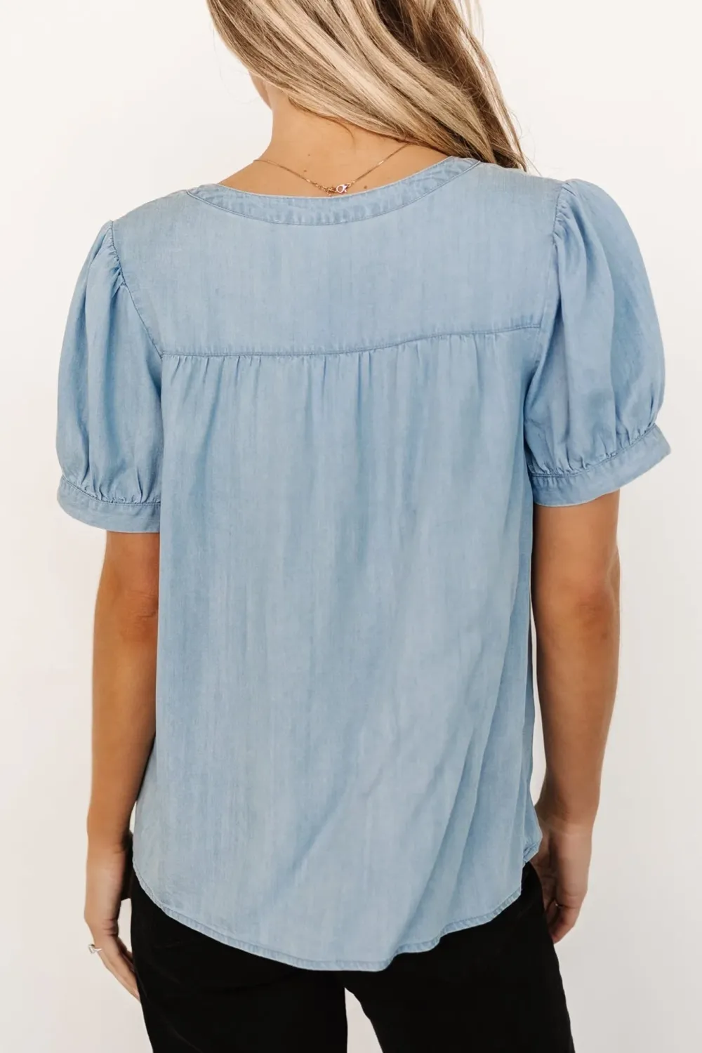 Minimalist Washed Blue Soft And Breathable Shirt