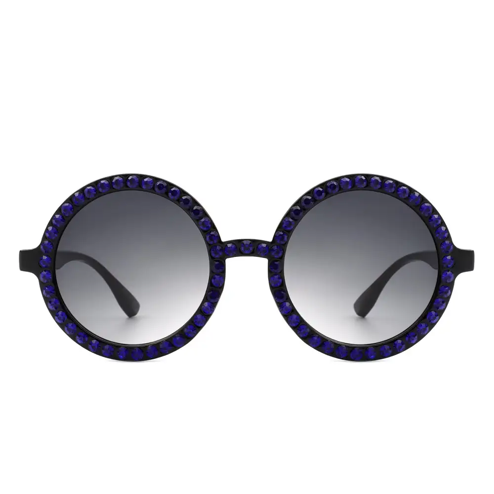 Fuzzy Round Frame Sunglasses