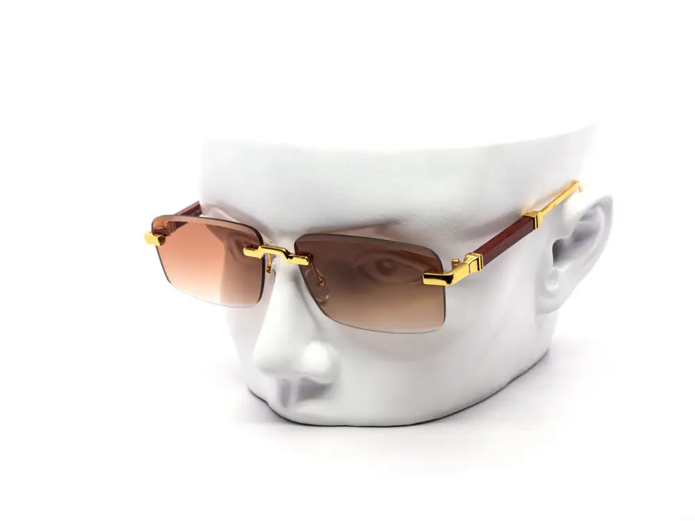 12-Pack Modern Rimless Rectangle Gradient Sunglasses