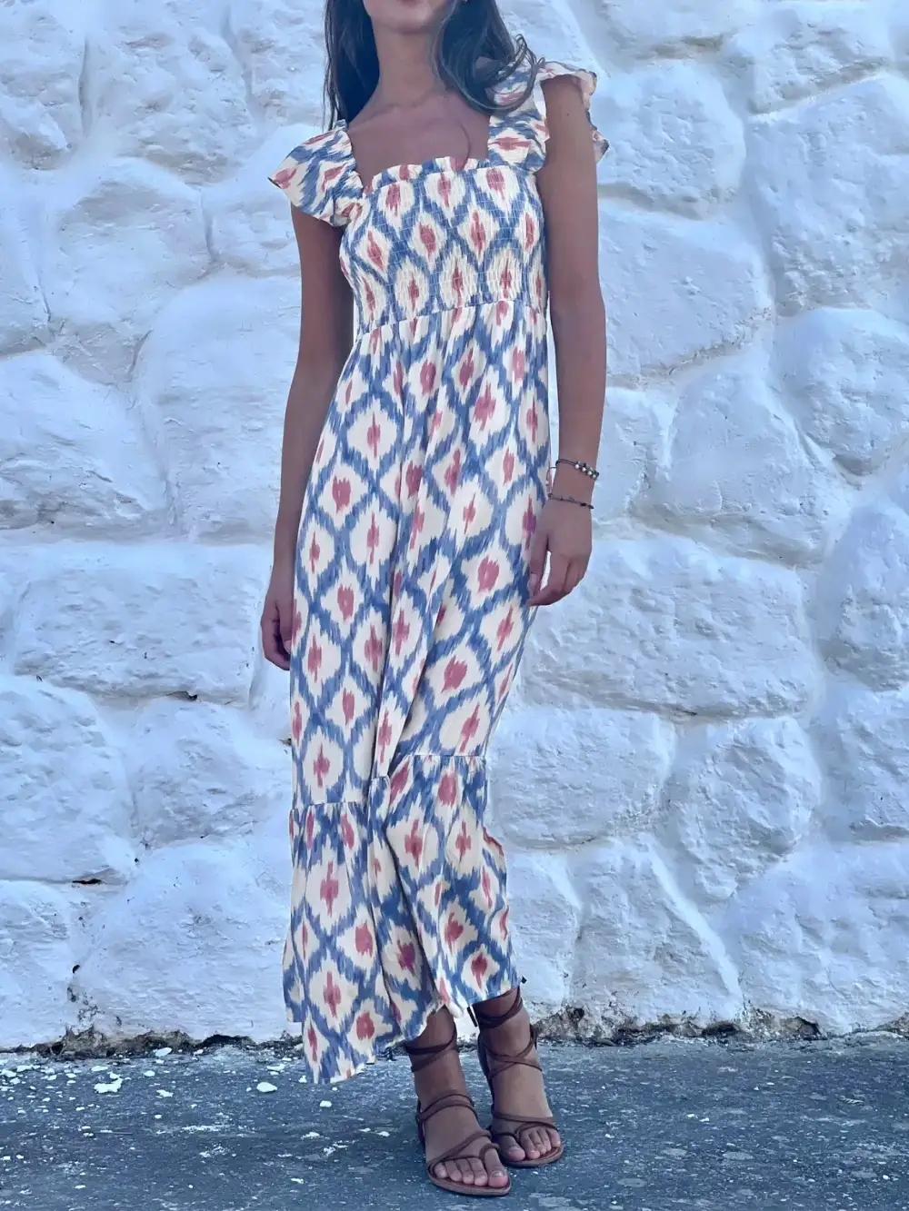 Ruffle Smocked Maxi Dress