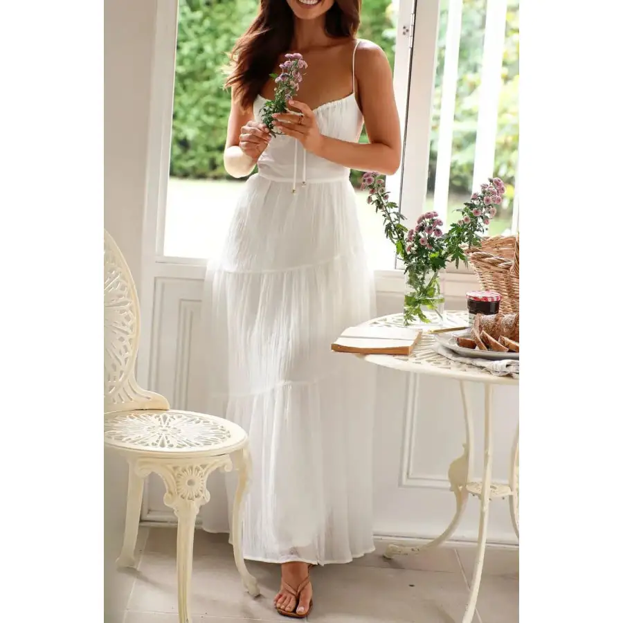 Ruched Smocked Back Cami Dress