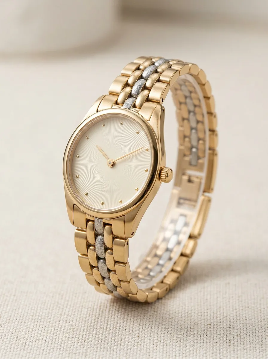 Two-tone Gold And Silver Link Watch