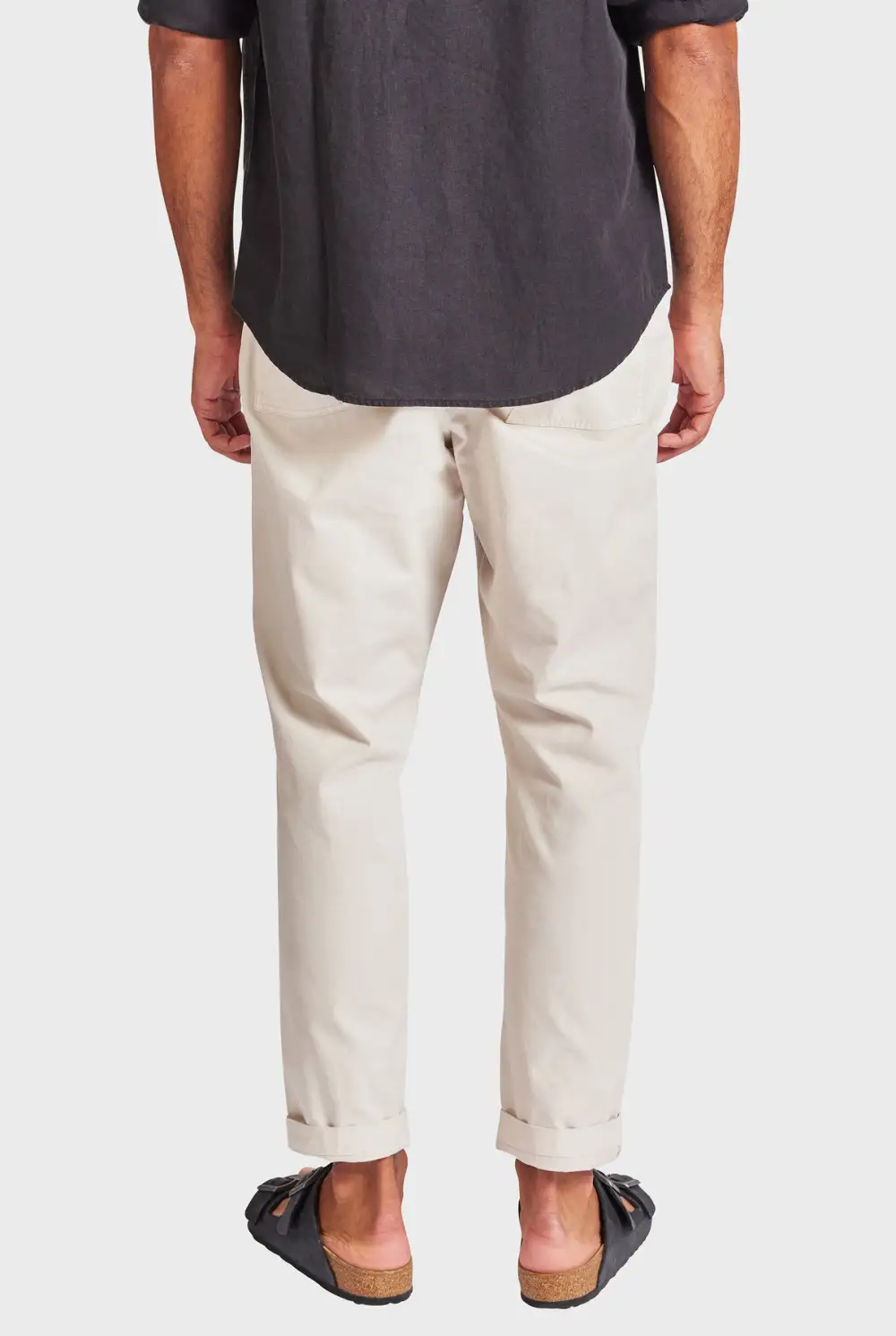 Linen Blend Straight Leg Trousers