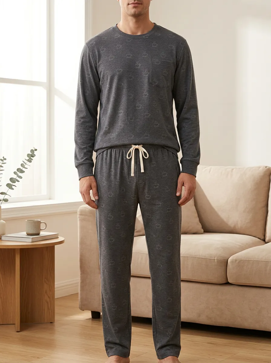 Modern Motif Classic Men's Pajama Set