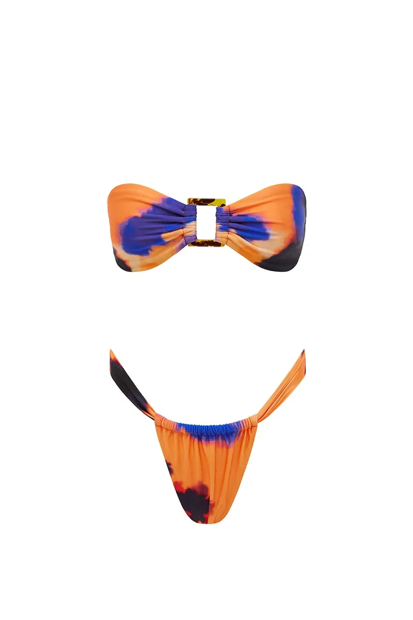 Floral Print Bandeau Swimsuit