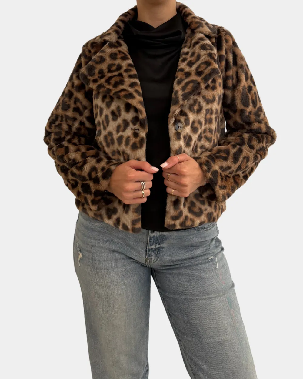 Animal Faux Fur Jacket