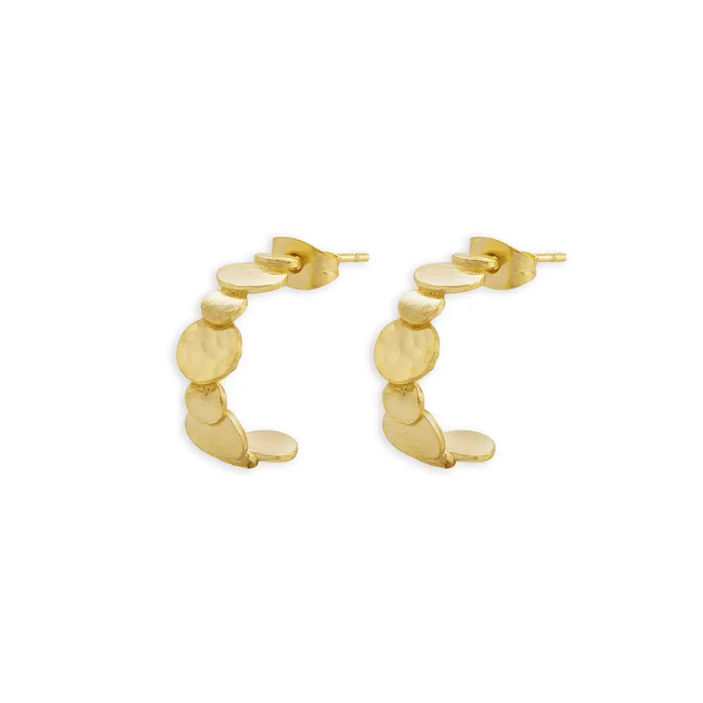 Curved Layered Artful Statement Earrings