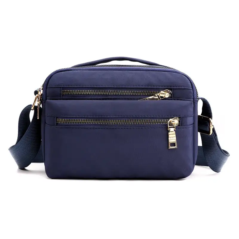 Small Crossbody Shoulder Bag Multiple Zippers