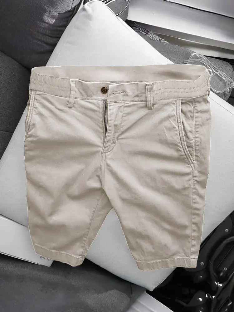 Men's Casual Business Straight Cotton Shorts
