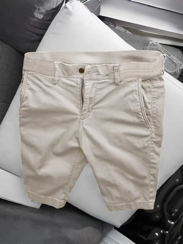 Men's Casual Business Straight Cotton Shorts