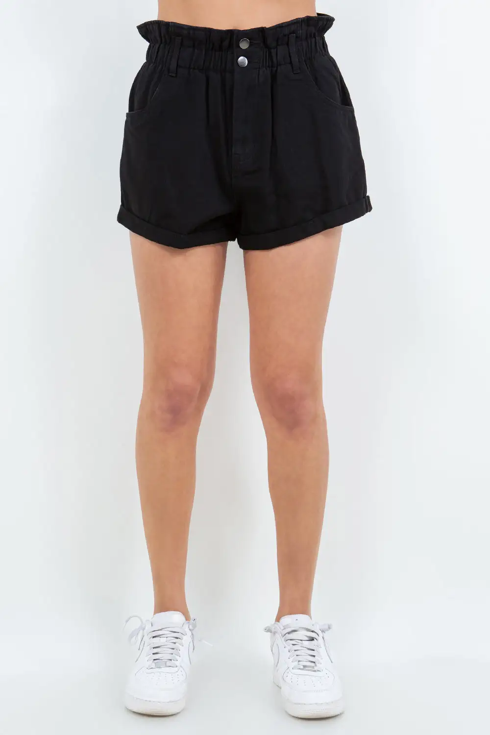 Bazi High Waist Paper Shorts Bag