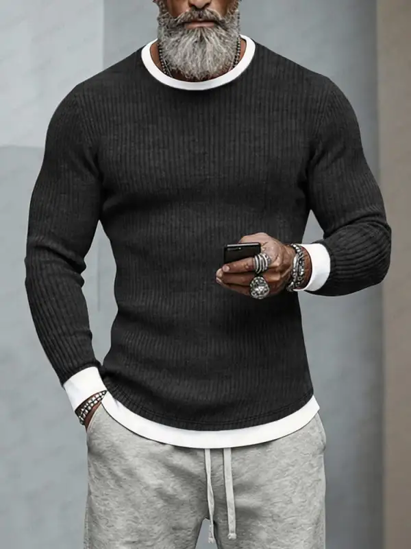 Stretch Woven Long-Sleeve Undershirt