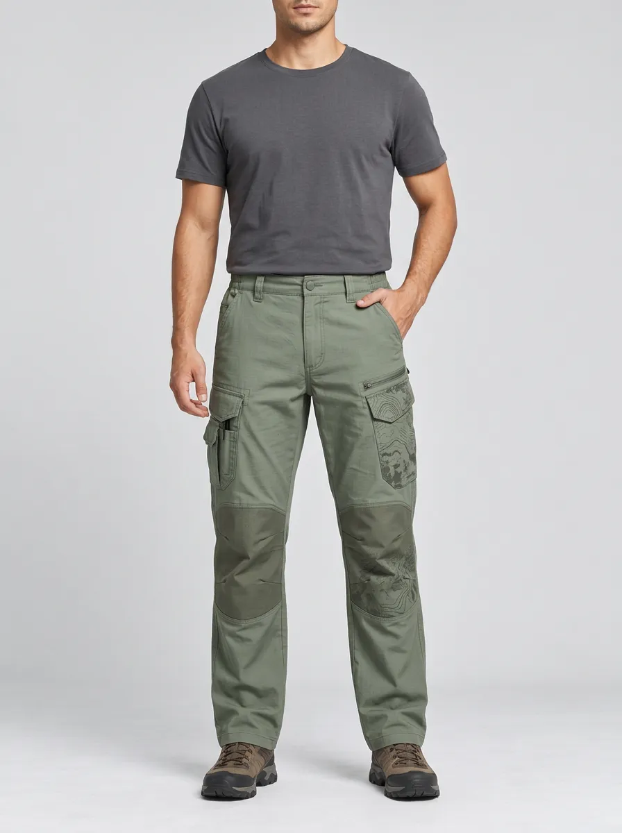 Unisex Summit Topographic Map Tactical Work Pants