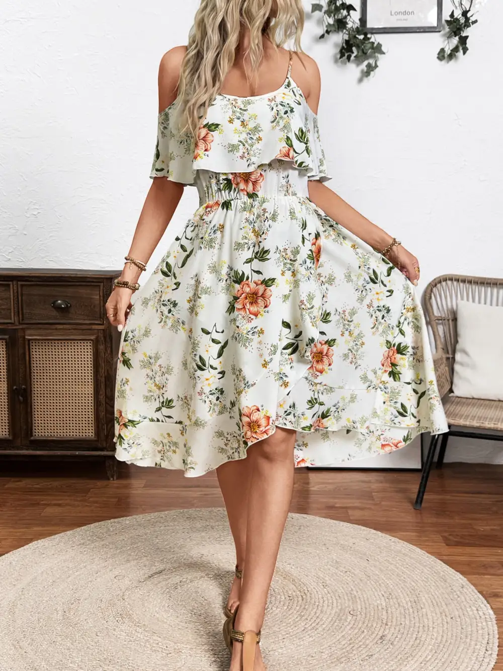 Wearable Cut Floral Printed Dress
