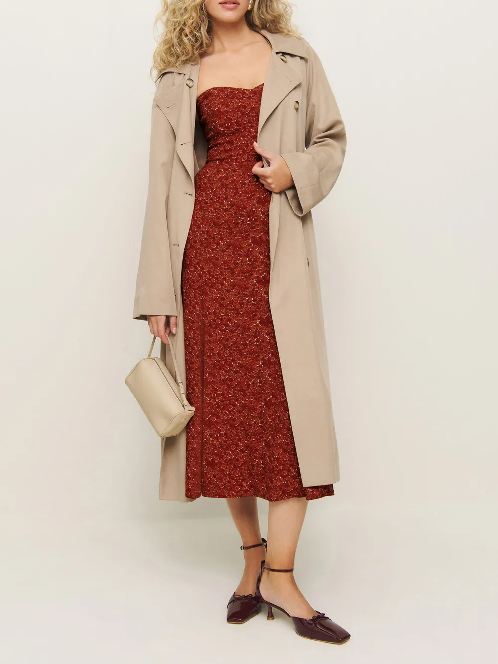 Sleeveless Square Neck Bodycon Midi Dress