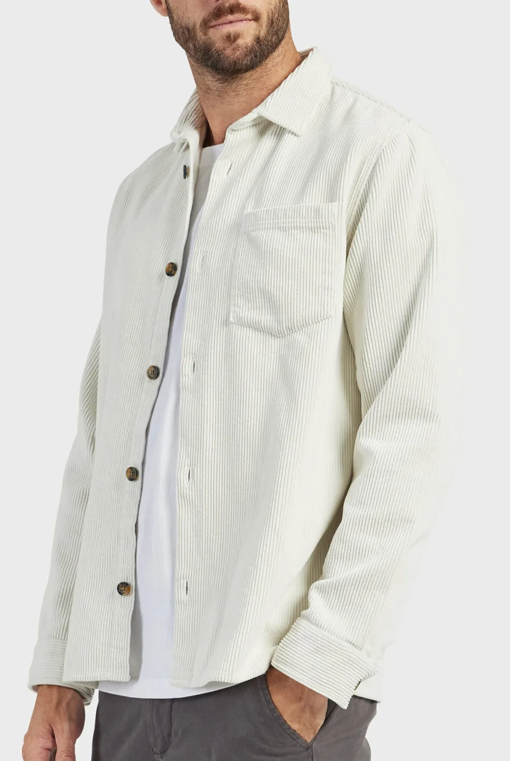 Lebowski Cord Overshirt-Navy