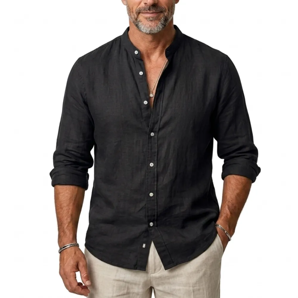 Refined Linen Classic Casual Shirt