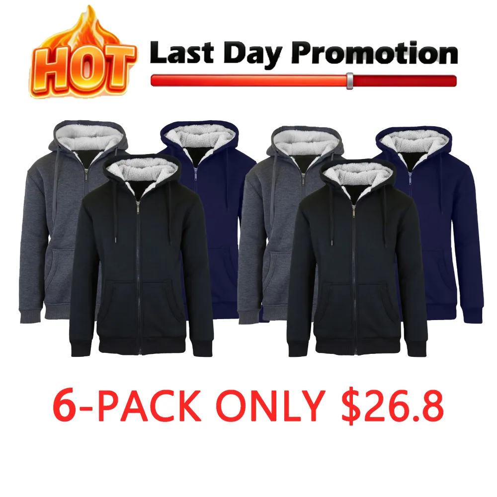 Men's Regular Fit Heavyweight Sherpa Fleece Lined Hoodie & Shacket.ships within 24 hours.Priority delivery in areas affected by heavy snow.