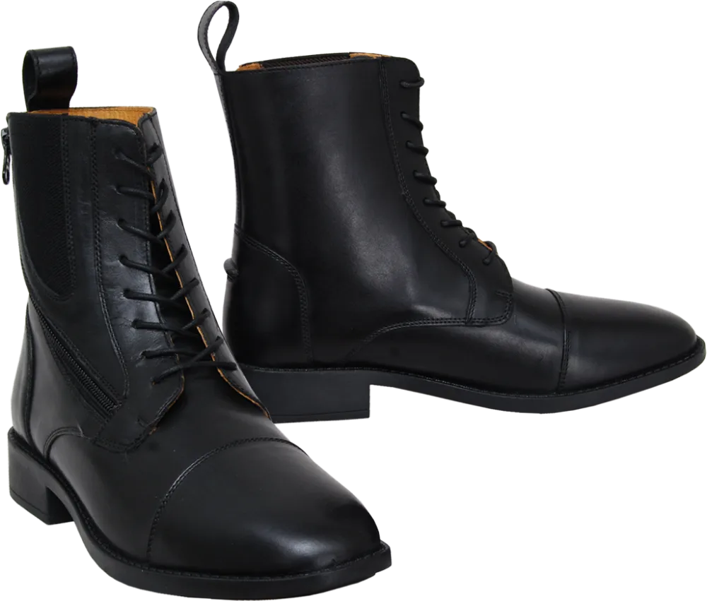 Modern Lace-Up Rubber Sole Riding Ankle Boots