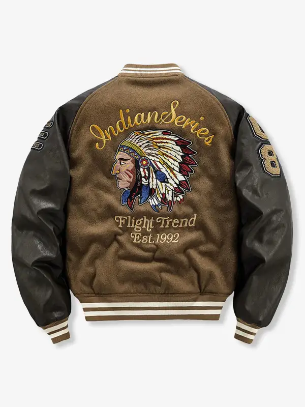 Men's Padded Wool Blend Varsity Jacket