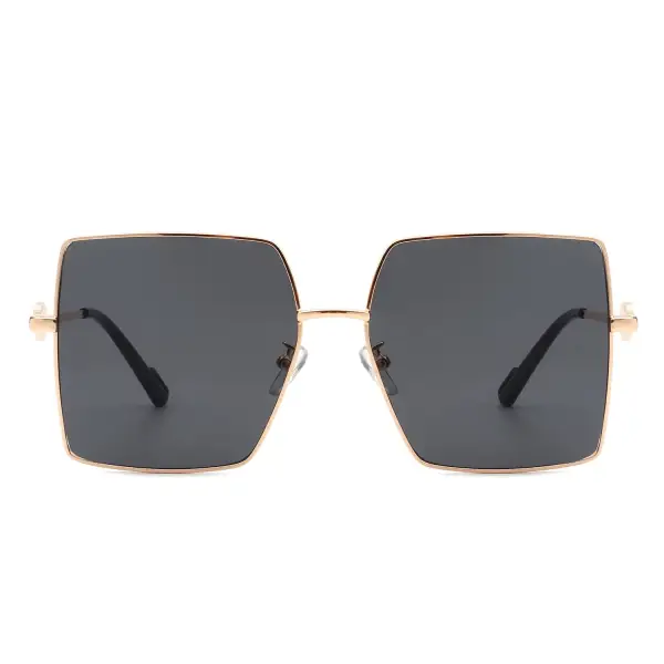 Sleek Square Flat Top Frame Sunglasses