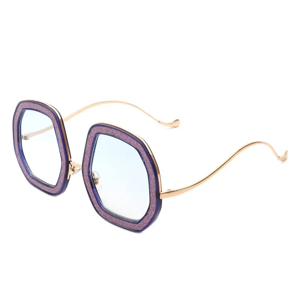 Round Geometric Frame Sunglasses