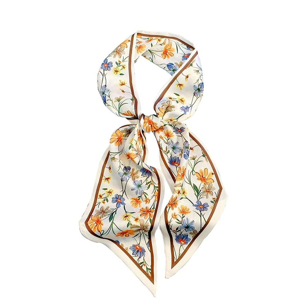 Head Scarf Hair Neck Scarves For Women Purse Bag Scarfs For Handbags Silky Long Thin Satin Headscarf Fashion