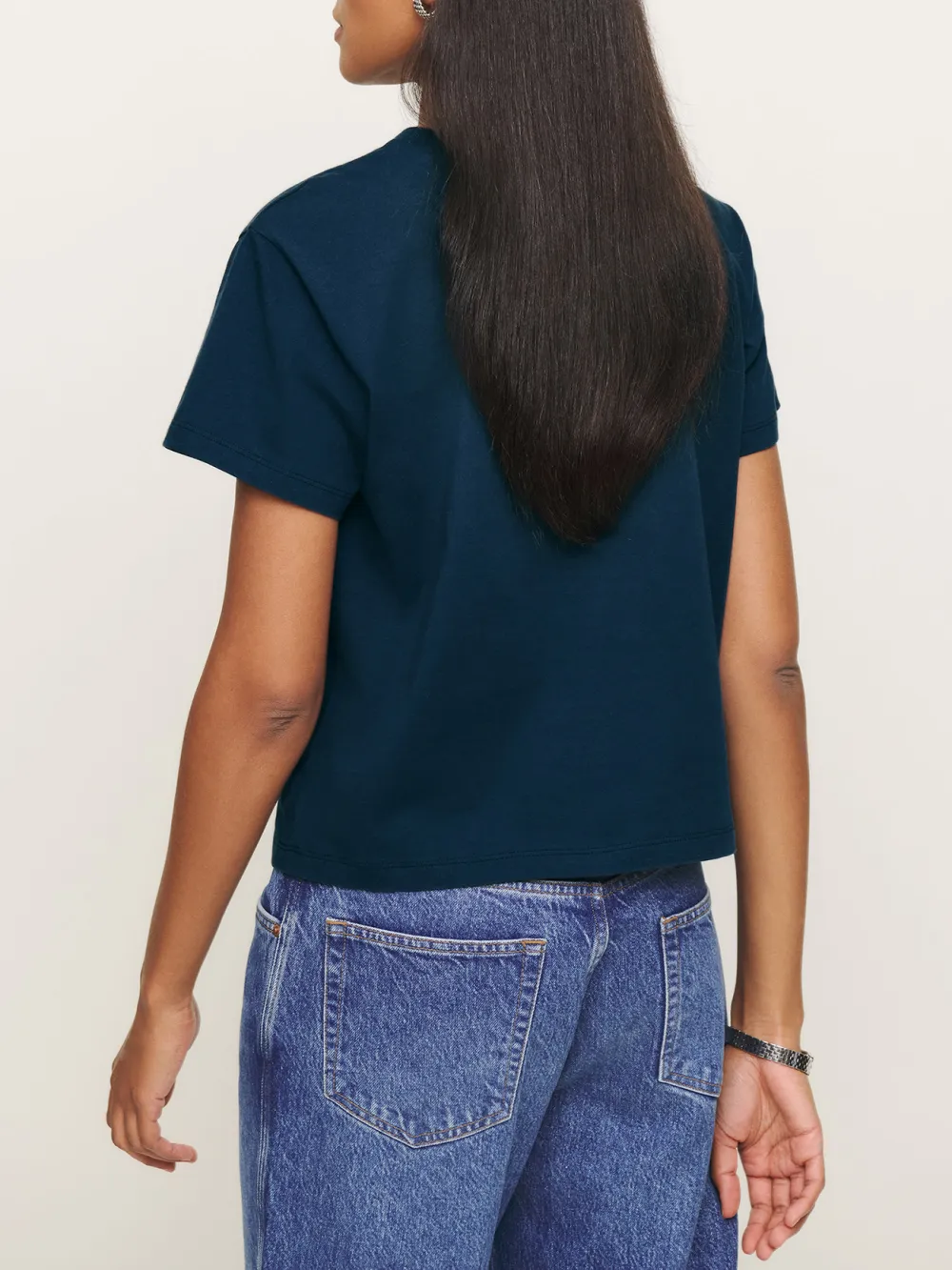 Solid Color Crew Neck T-Shirt