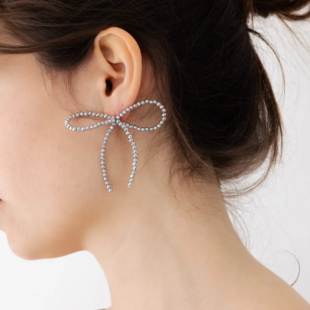 Sparkling Bow Earring