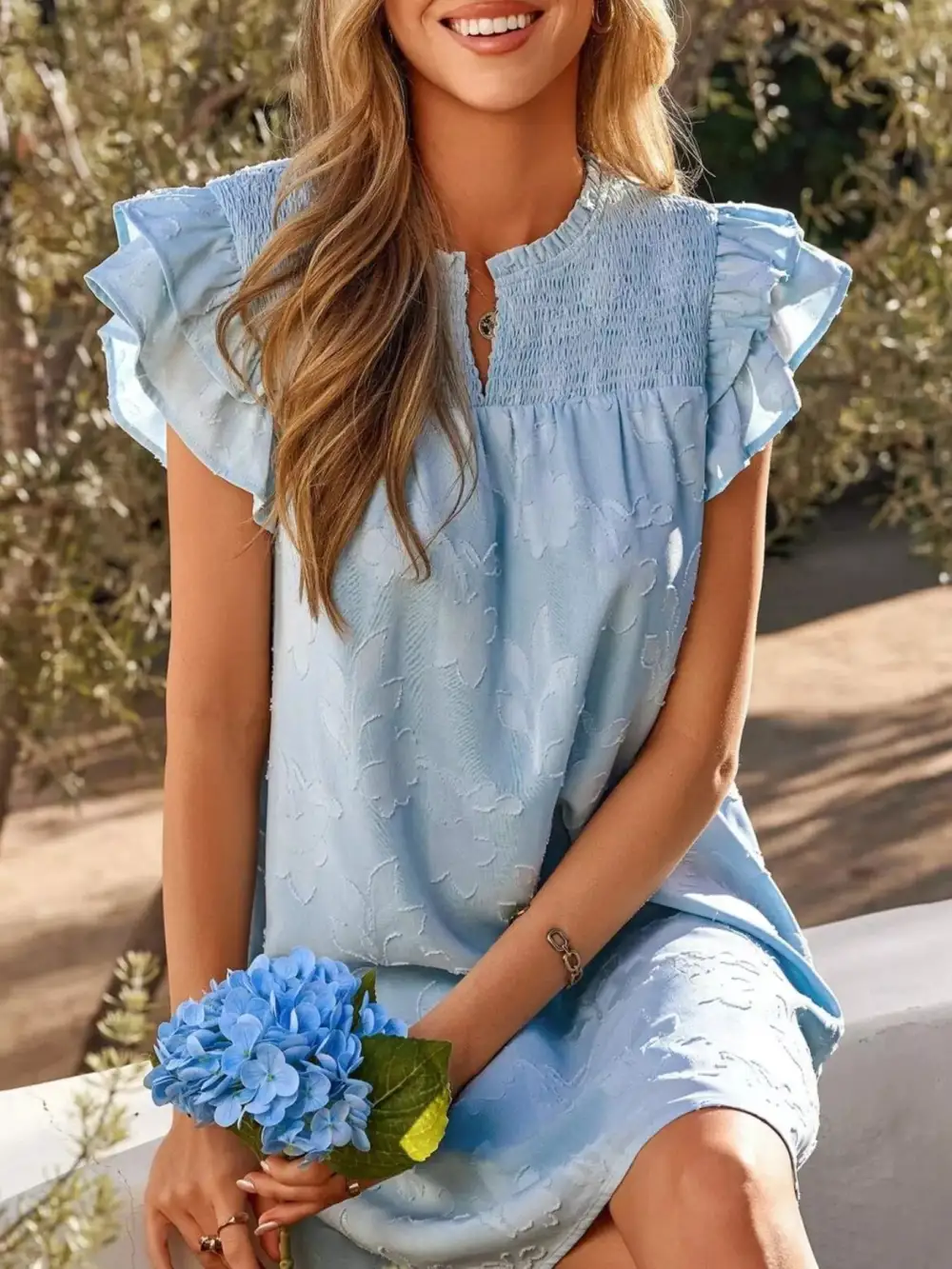Floral Ruffle Mini Dress