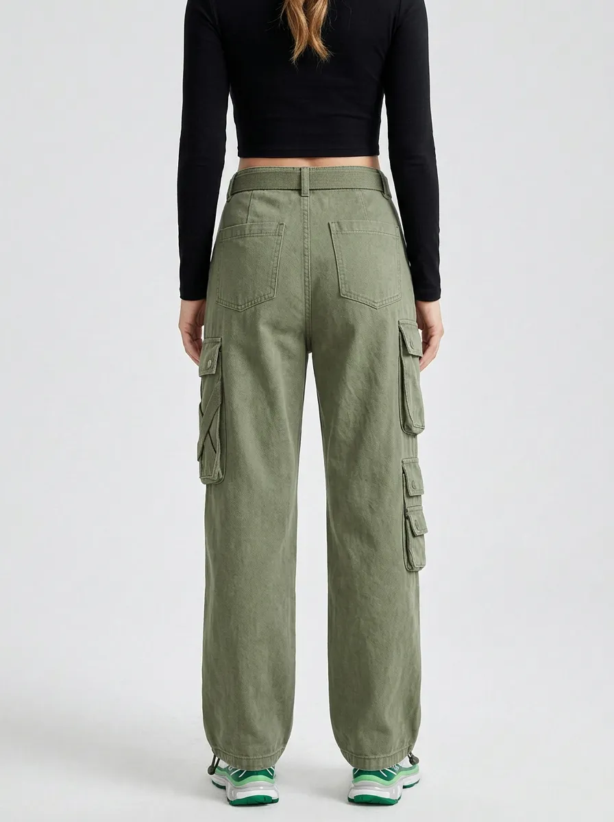 Signature Utility Style Multi Pocket Collection Women's Multi Pocket Cargo Pants