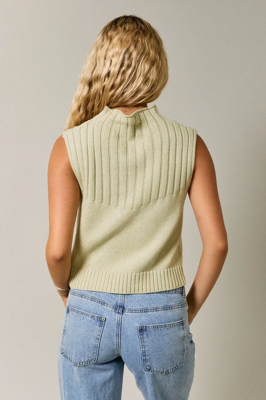 Mock Neck Sweater Top