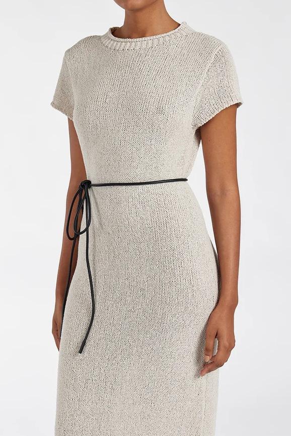 CHALK KNIT MIDI DRESS