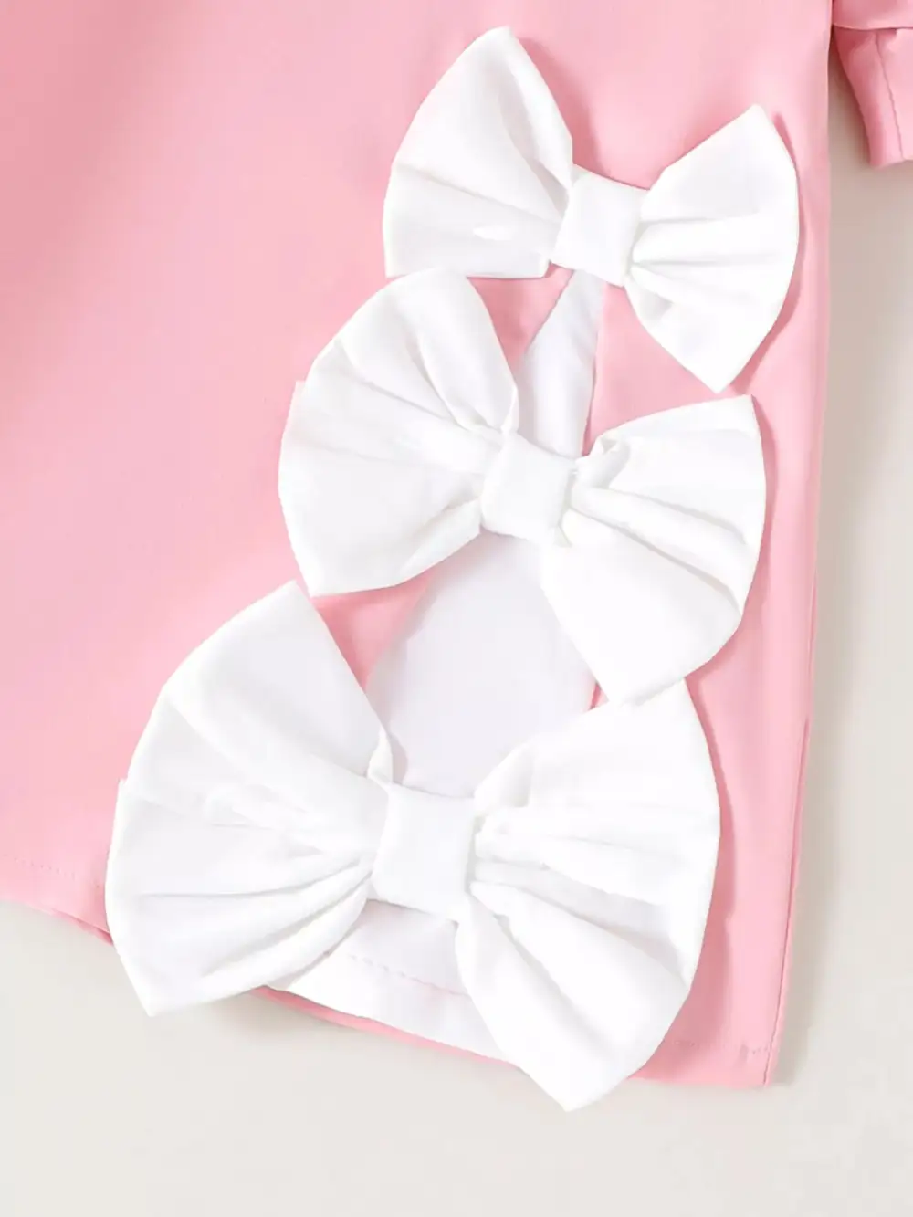 Girls Bow Puff Sleeve Dress