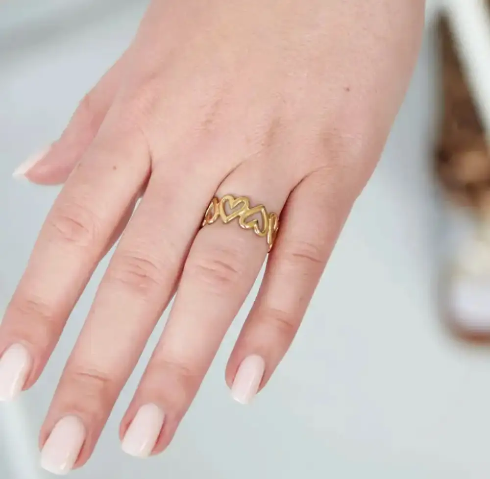 Heart Lace Detail Ring
