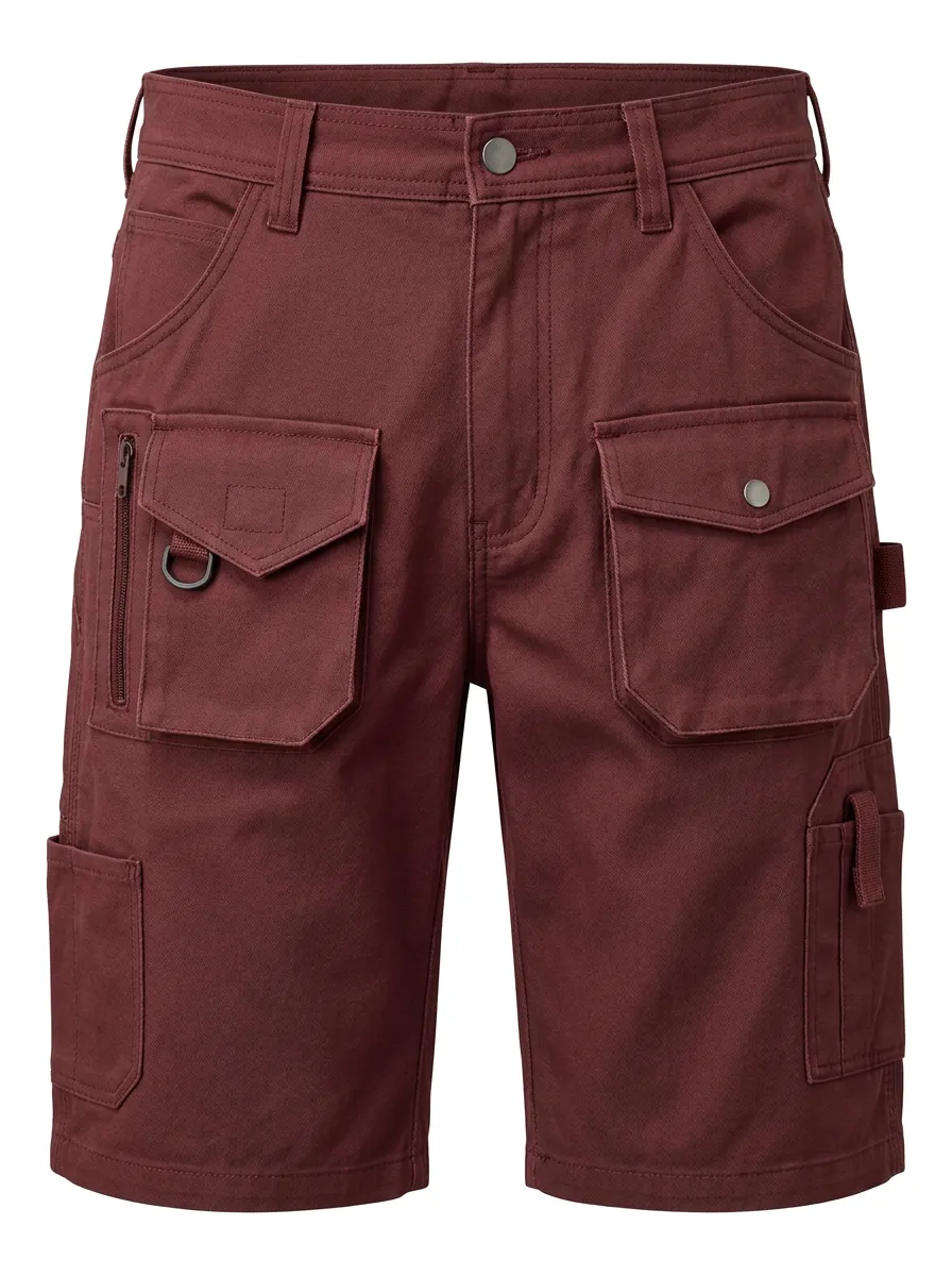 Men's Multi-Pocket Utility Grey Work Cargo Shorts