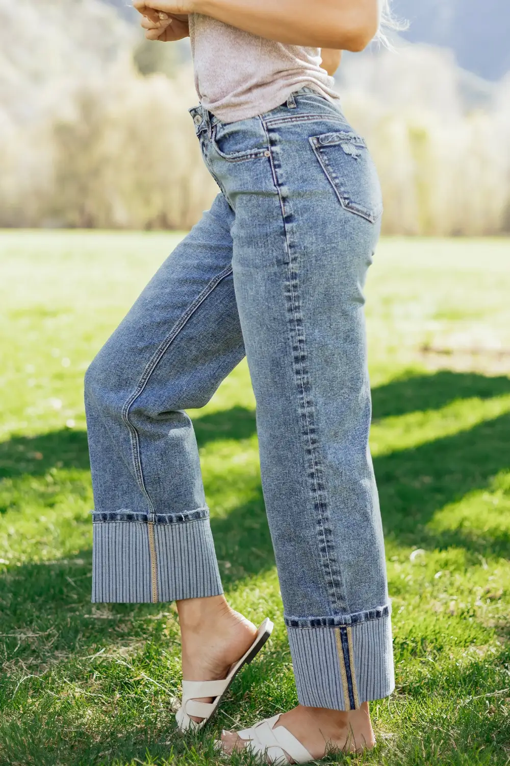 Relaxed Knit Denim Jeans