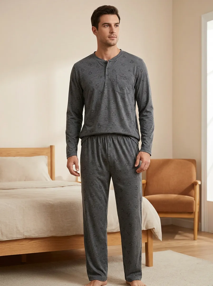 Modern Profile Classic Men's Pajama Set